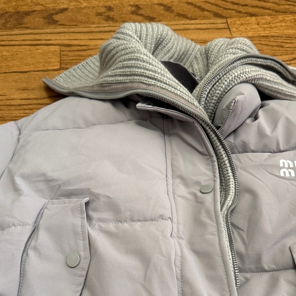 Light Gray Puffer Jacket - image 2